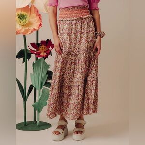 NWT Love The Label Libby Print Liberty London Fabric Floral Raquel Maxi Skirt